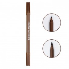 Коричневий харчовий фломастер двосторонній 